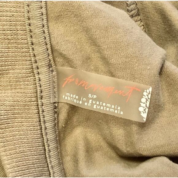 NWOT Free People Movement Tan Mocha Latte Hot Shot Tee Romper Size Small - Picture 11 of 11